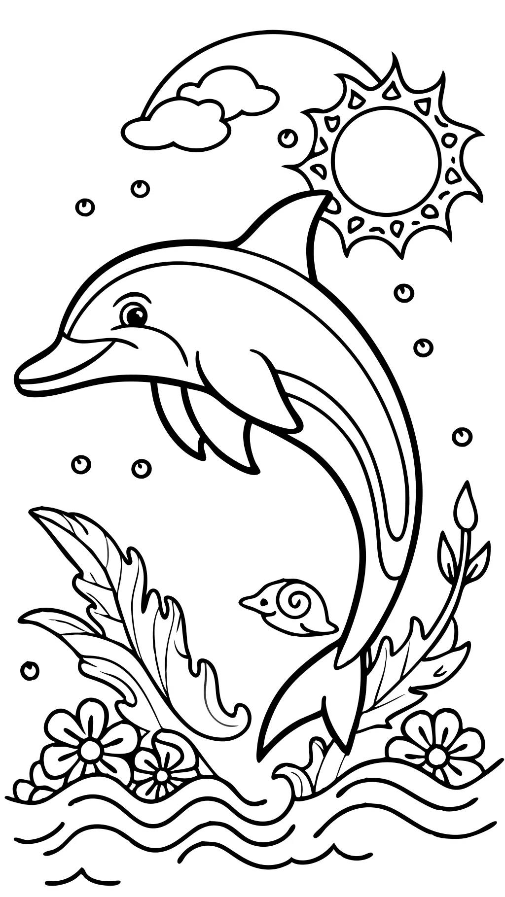 coloriage des dauphins